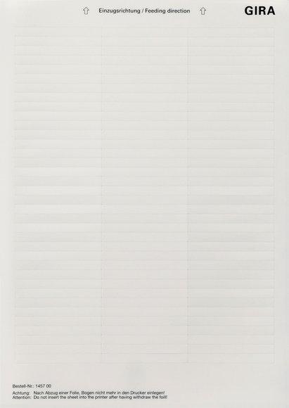 Beschriftungsbögen 62,8 x 6,8 mm Zubehör