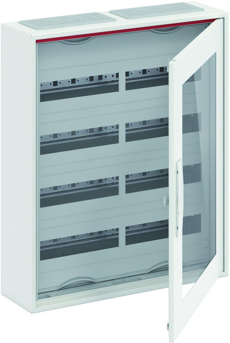 Kleinverteiler Aufputz 2FB 4-reihig transparente Tür ComfortLine