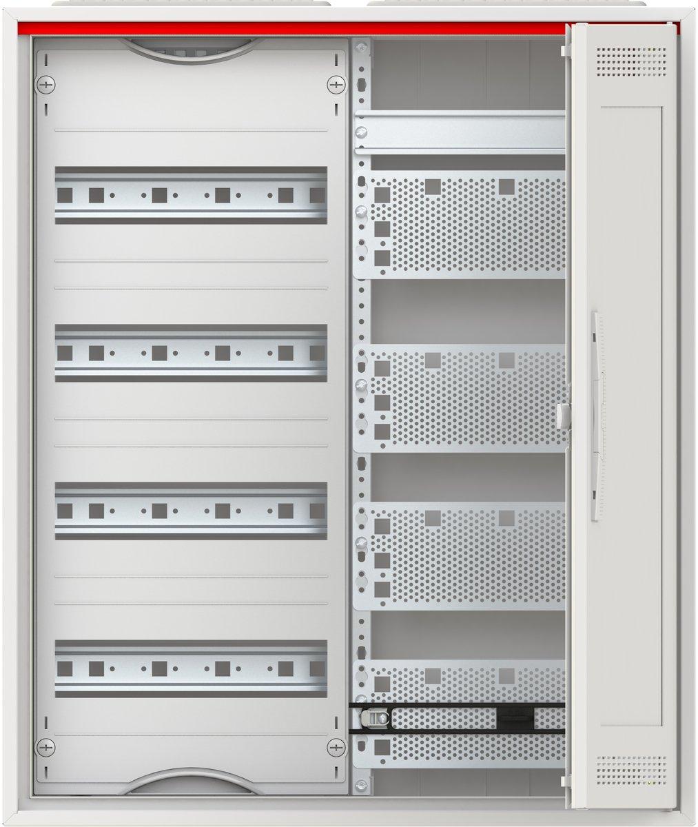 Kleinverteiler Aufputz 2FB 4-reihig WiFi-Tür mit Kunststoffeinsatz ComfortLine