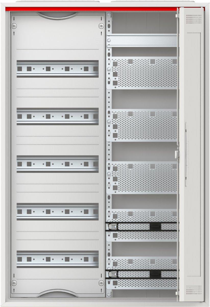 Kleinverteiler Aufputz 2FB 5-reihig WiFi-Tür mit Kunststoffeinsatz ComfortLine