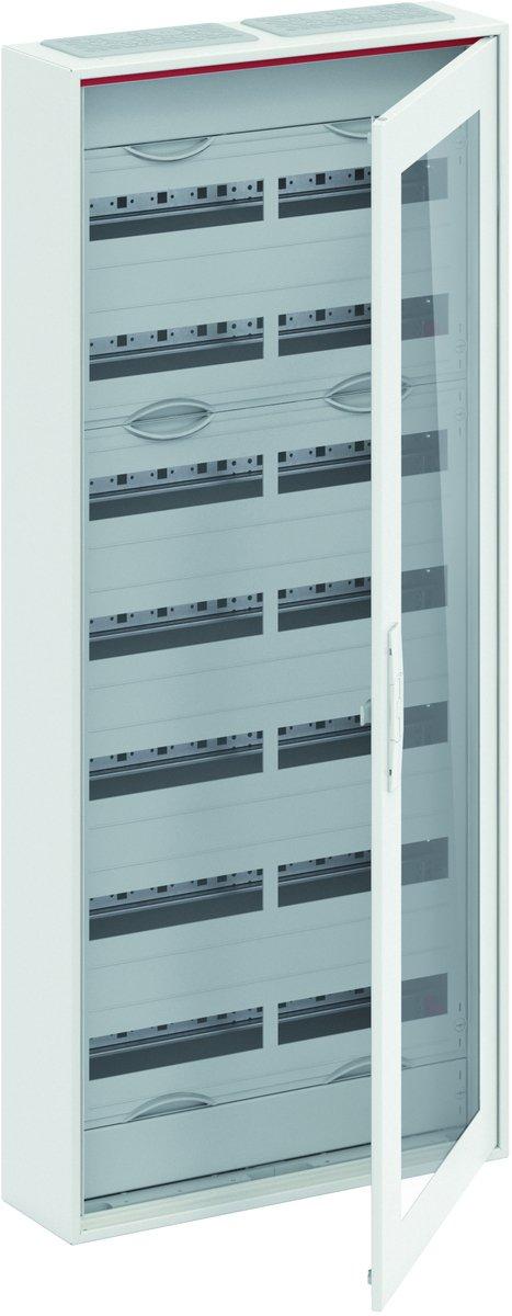 Kleinverteiler AP 2FB 8-reihig Reihenabstand 150mm transparente Tür ComfortLine