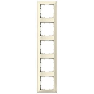 5-fach Rahmen mit Textfeld DELTA line elektroweiß 364x80mm