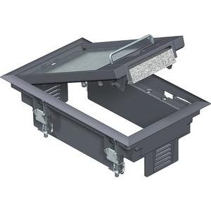 Geräteeinsatz für Kanalmontage PA graphitschwarz RAL 9011