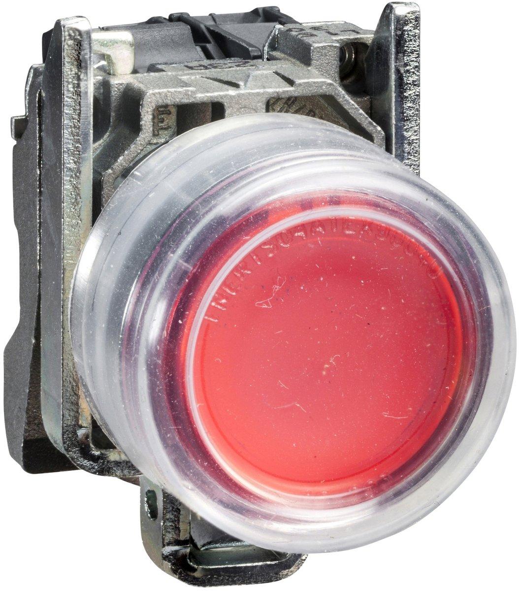 Leuchtdrucktaster Harmony XB4 Metall 22mm rot unbeschriftet tastend Schutzkappe