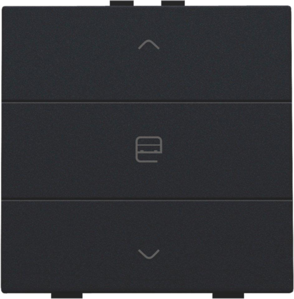 Einfach-Motorsteuertaster für Niko Home Control schwarz coated