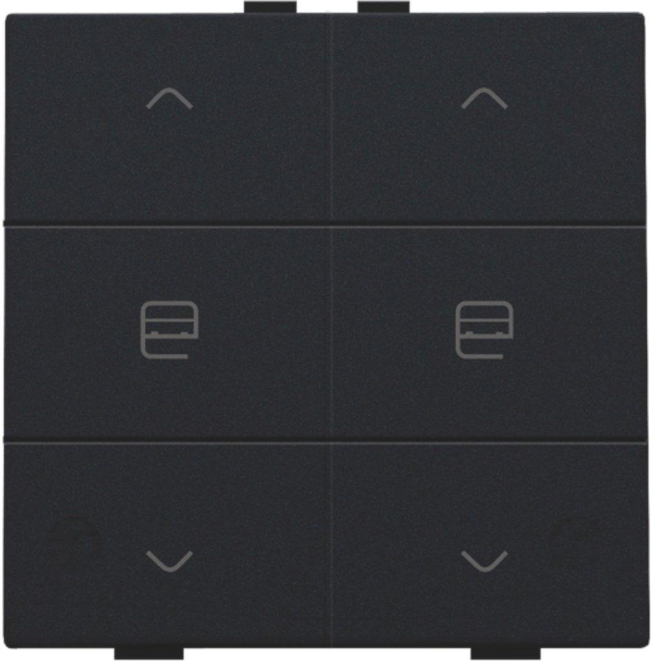 Zweifach-Taster für Niko Home Control schwarz coated