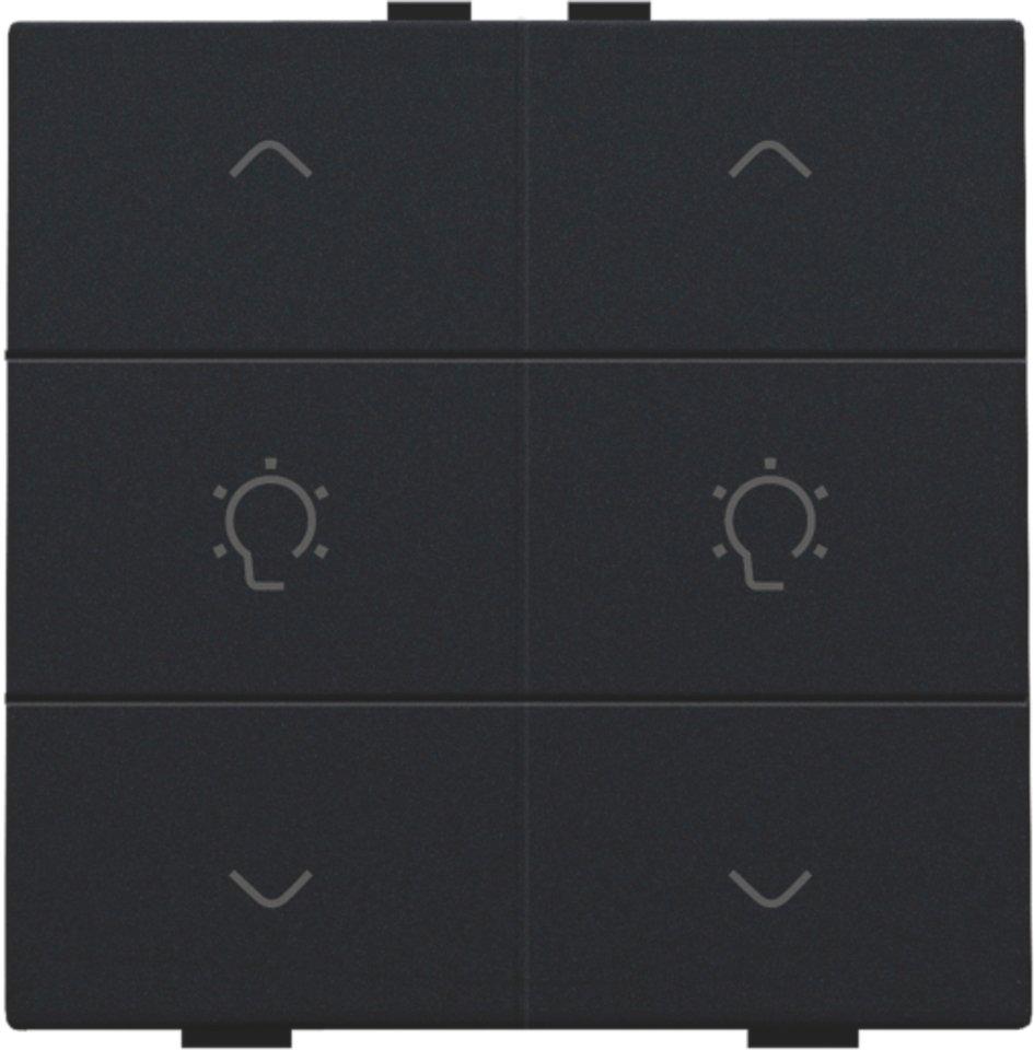 Doppel-Dimmersteuerung für Niko Home Control schwarz coated