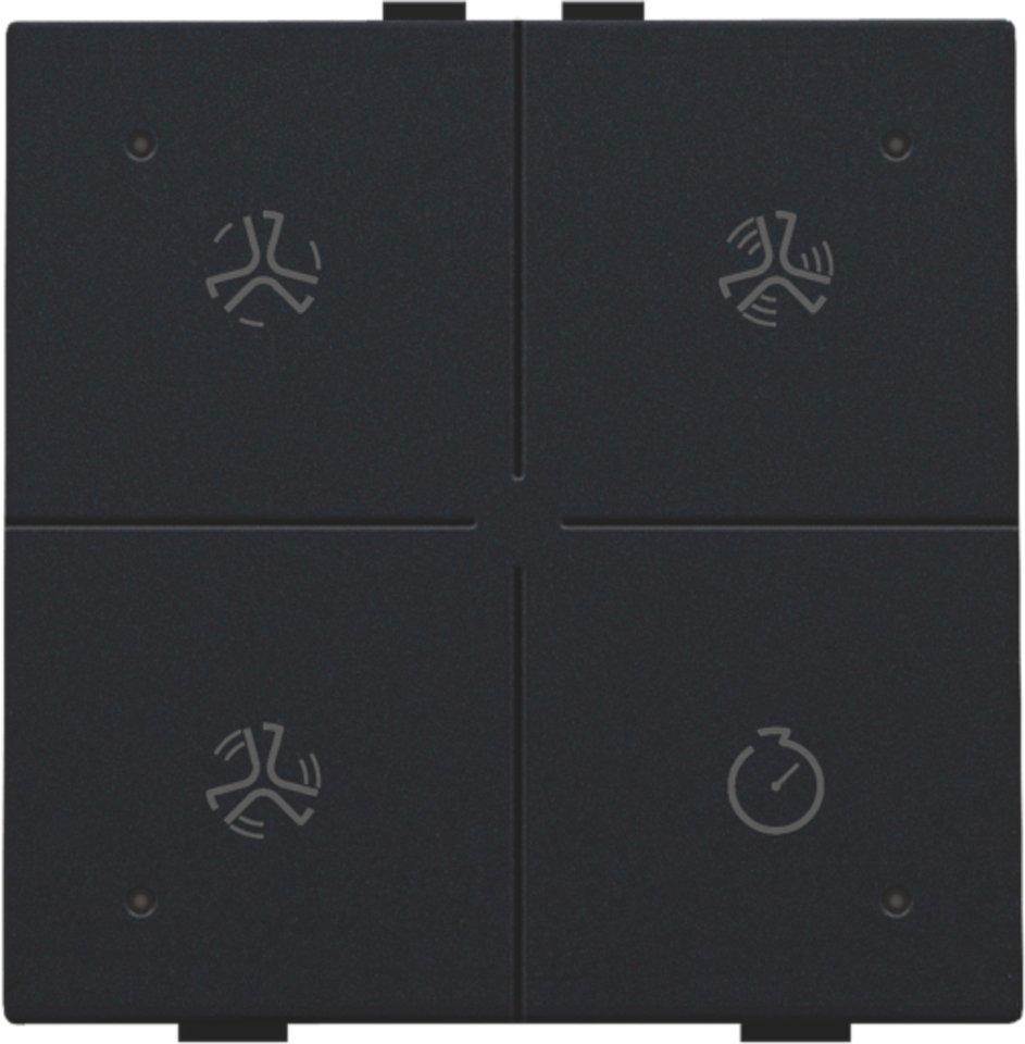 Belüftungssteuerung mit LED für Niko Home Control schwarz coated