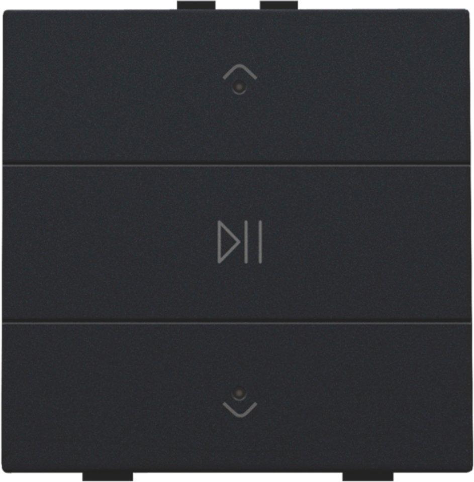 Einfach-Audiosteuerung mit LEDs für Niko Home Control schwarz coated