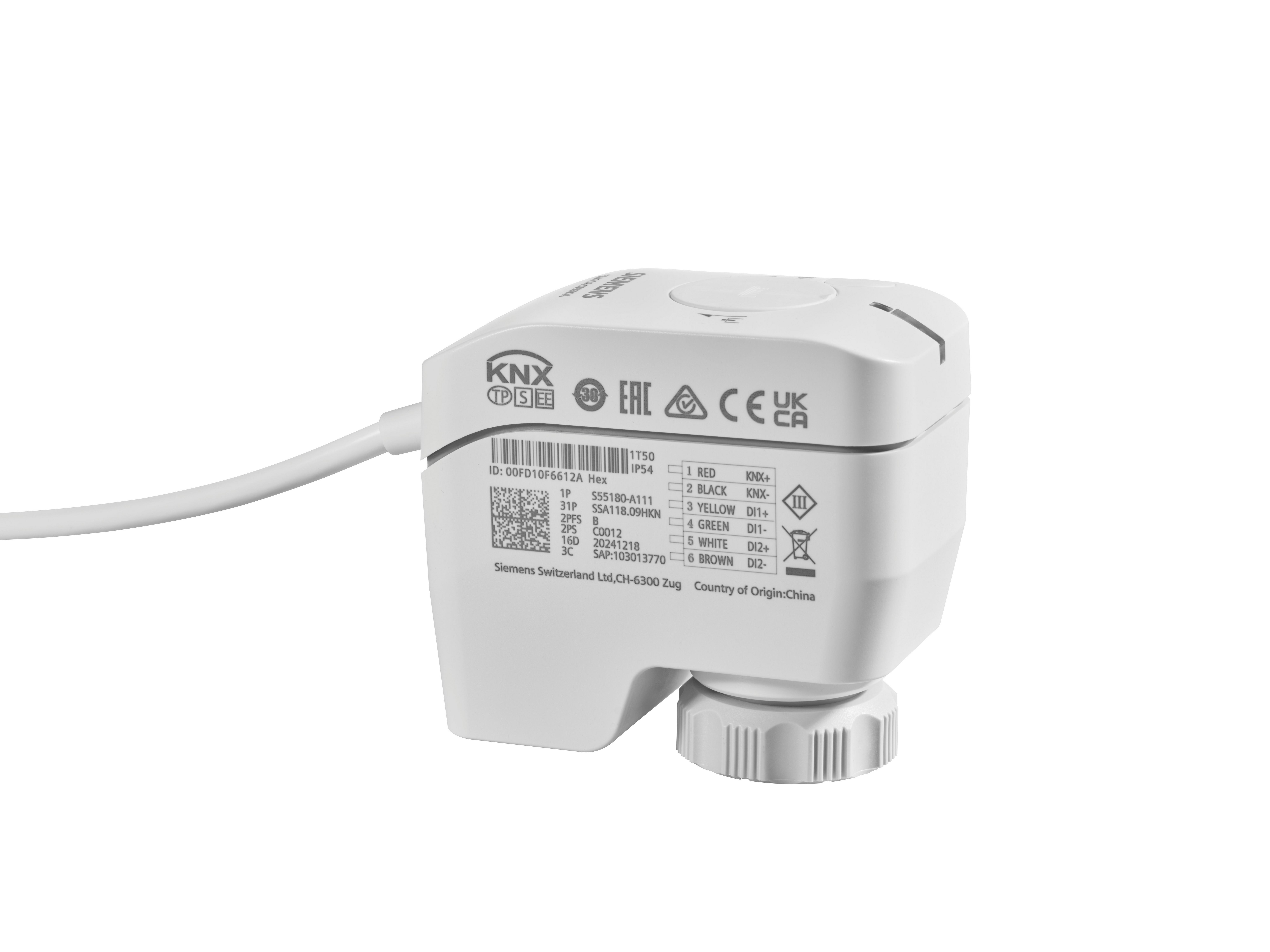 KNX Stellantrieb mit potentialfreien Eingängen - Bewegungsanzeige - M30 x 1,5