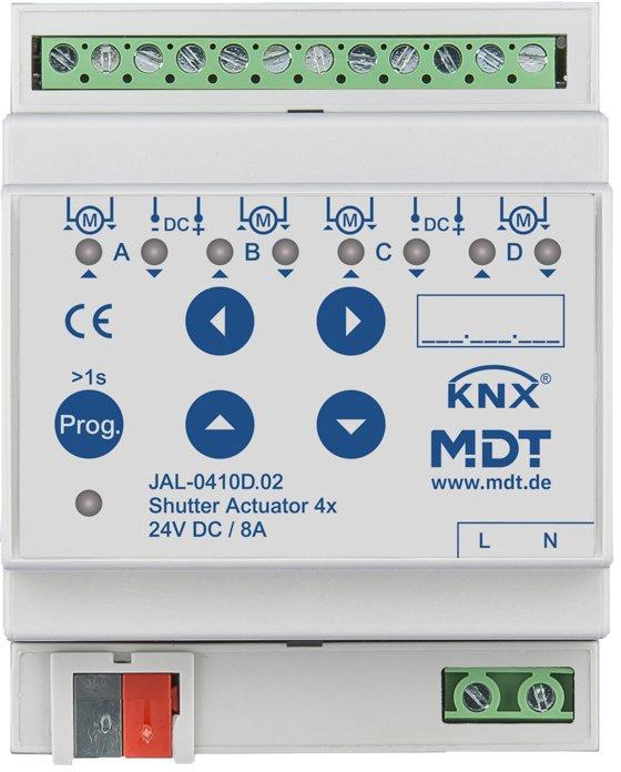 KNX Jalousieaktor 4-fach 4TE REG 8&nbsp;A 24&nbsp;V&nbsp;DC