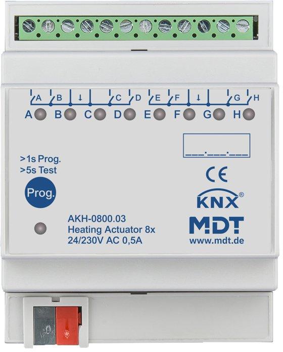 KNX Heizungsaktor 8-fach 4TE REG 24-230&nbsp;V&nbsp;AC