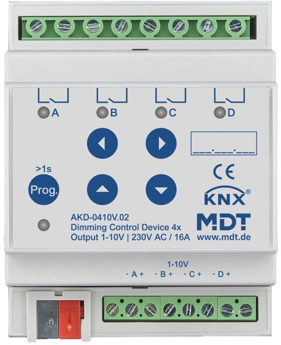 KNX Dimmaktor 4-fach 4TE REG 1-10&nbsp;V RGBW