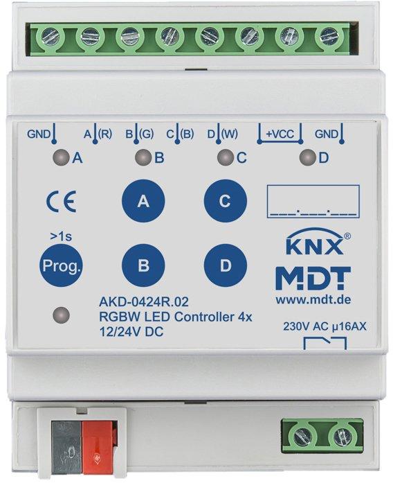 KNX LED Controller 4-Kanal 4/8&nbsp;A RGBW 4TE REG