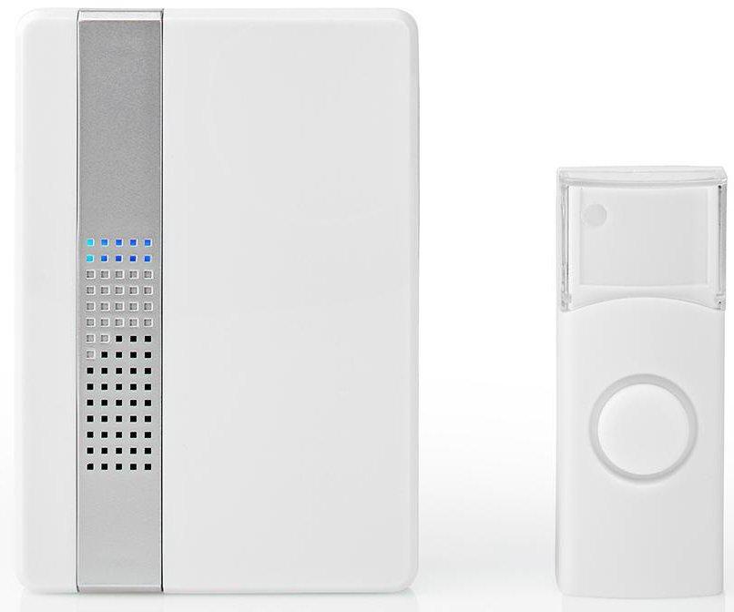 Drahtlos-Türklingel-Set Netzbetrieb 36 Melodien 80 dB IP44 weiß