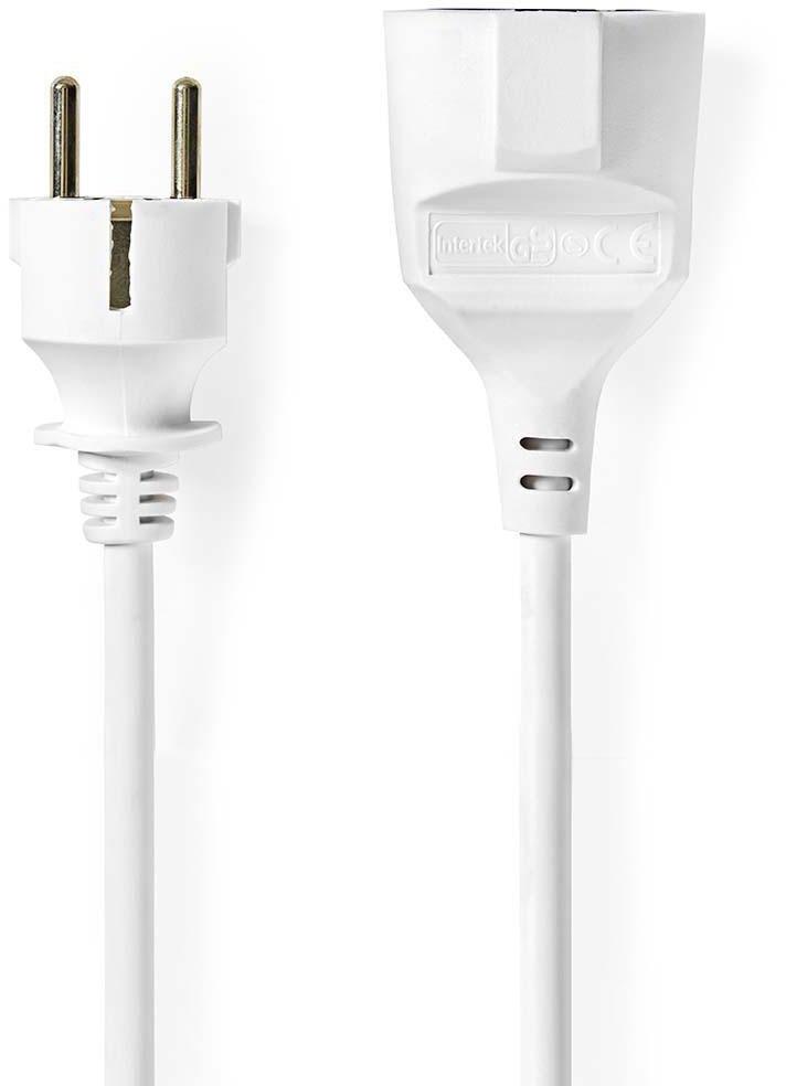 Verlängerungsnetzkabel 5 m H05VV-F 3G1.5 IP20 Weiß