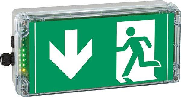 EXIT2 N ARROW 6 oclock ISO 7010