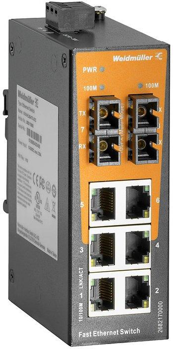 Netzwerk-Switch (unmanaged) unmanaged Fast Ethernet Anzahl Ports: 6x RJ45 2x SC