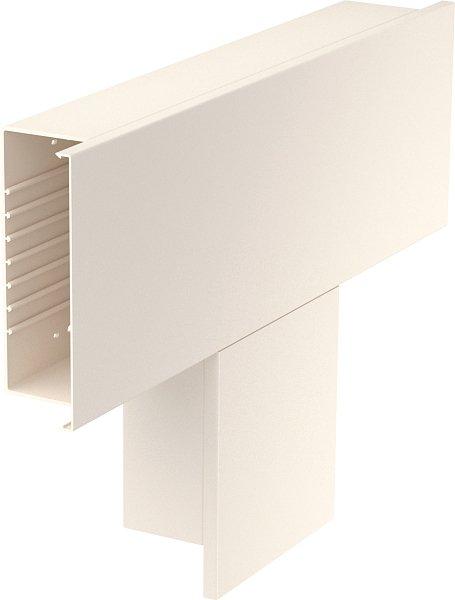 T-Stück 600x230x100mm PVC cremeweiß RAL9001