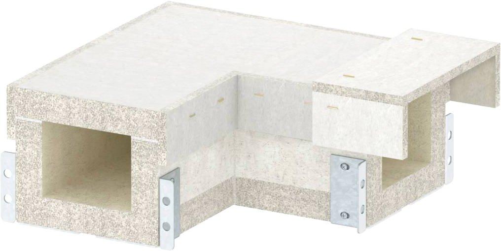 Bogen 90° EI60 für PLCS D060810 100x80 grau