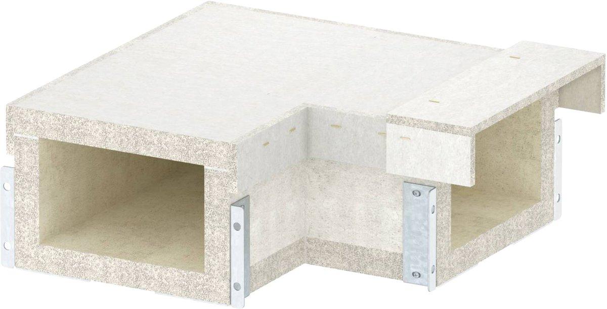 Bogen 90° EI60 für PLCS D061220 200x120 grau