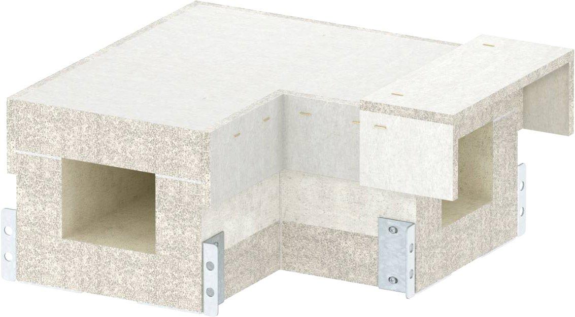 Bogen 90° EI90 für PLCS D090810 100x80 grau
