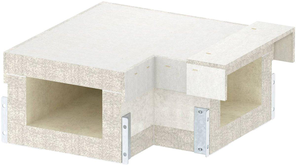 Bogen 90° EI90 für PLCS D091220 200x120 grau
