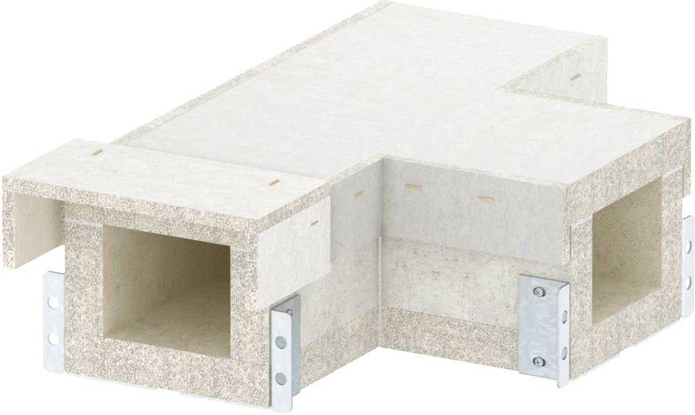 T-Stück EI60 für PLCS D060810 100x80mm grau