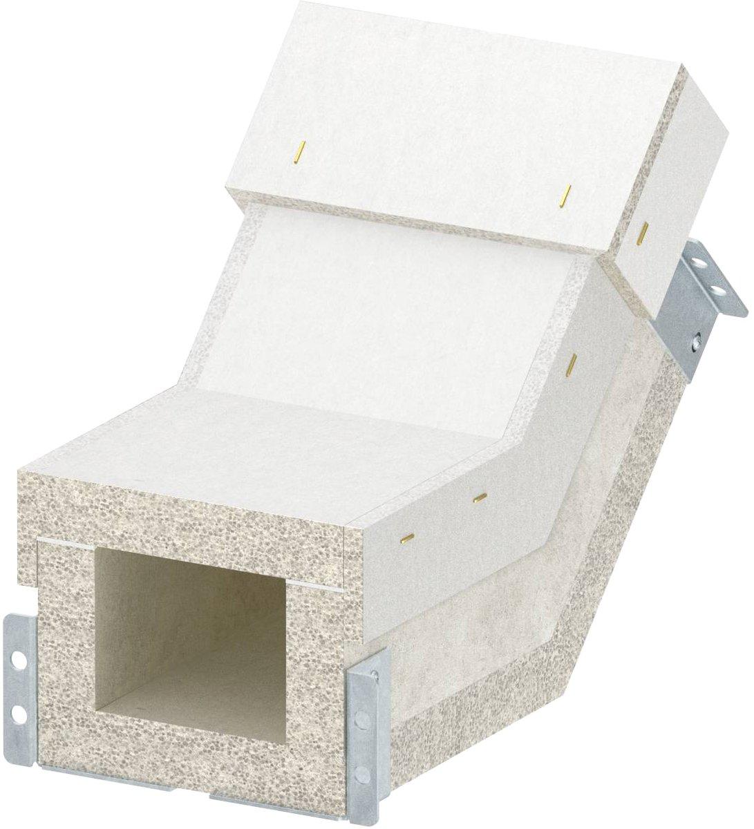 Vertikalbogen steigend EI60 für PLCS D060810 100x80mm grau