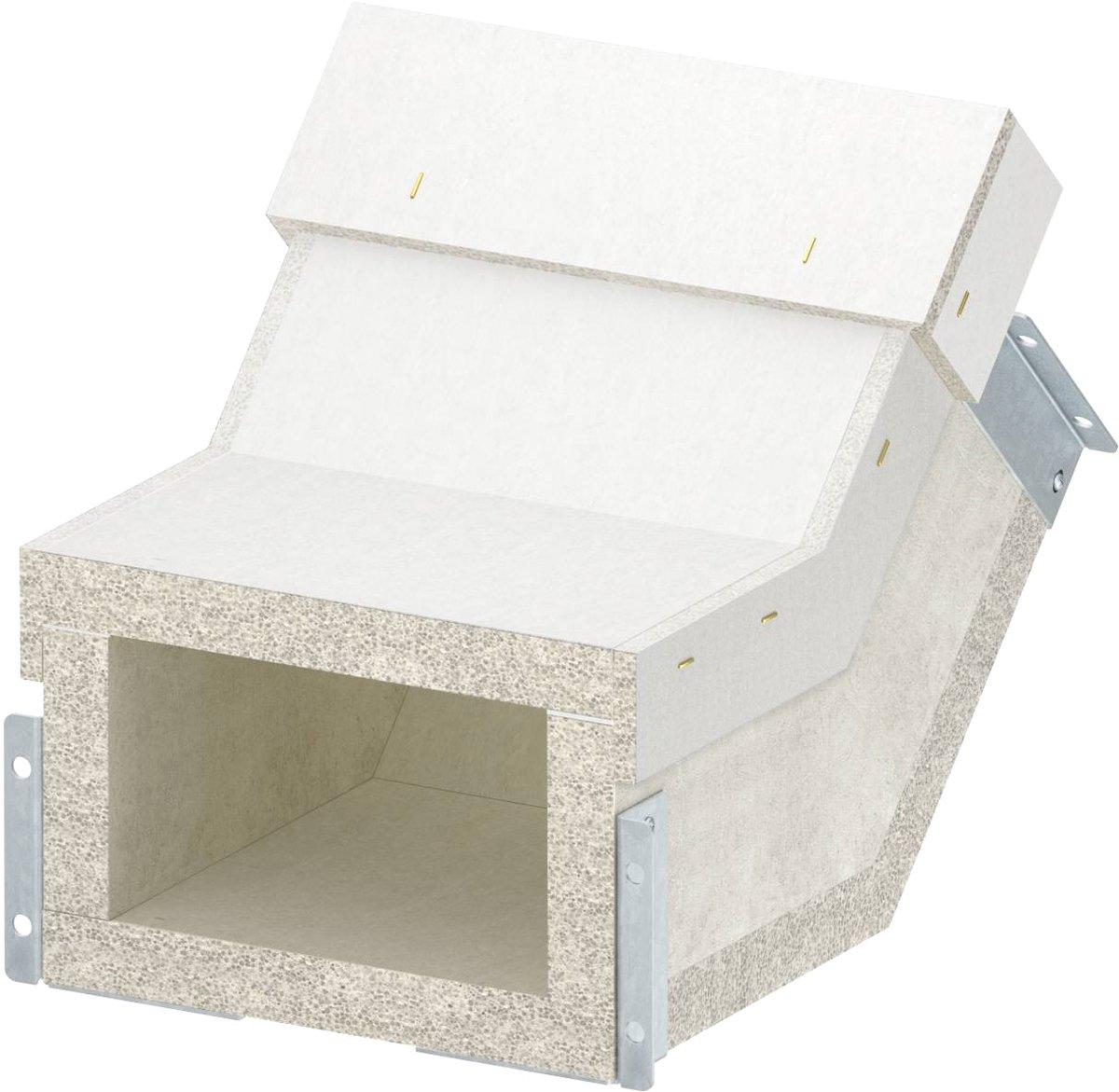 Vertikalbogen steigend EI60 für PLCS D061220 200x120mm grau