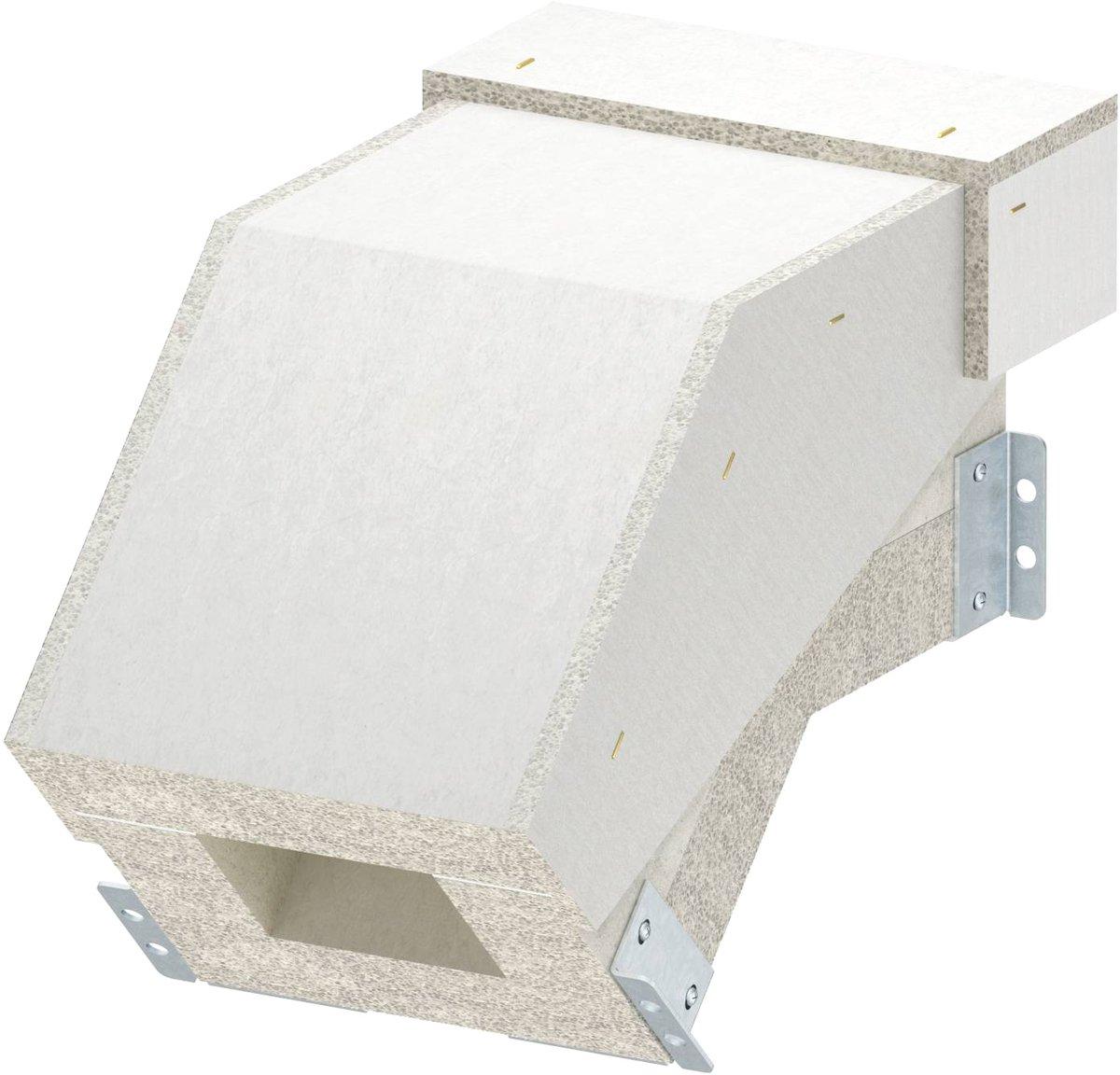 Vertikalbogen fallend EI90 für PLCS D090810 100x80mm grau