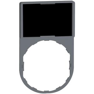 Schildträger 30x50mm m. Leerschild für Ø 22 Geräte