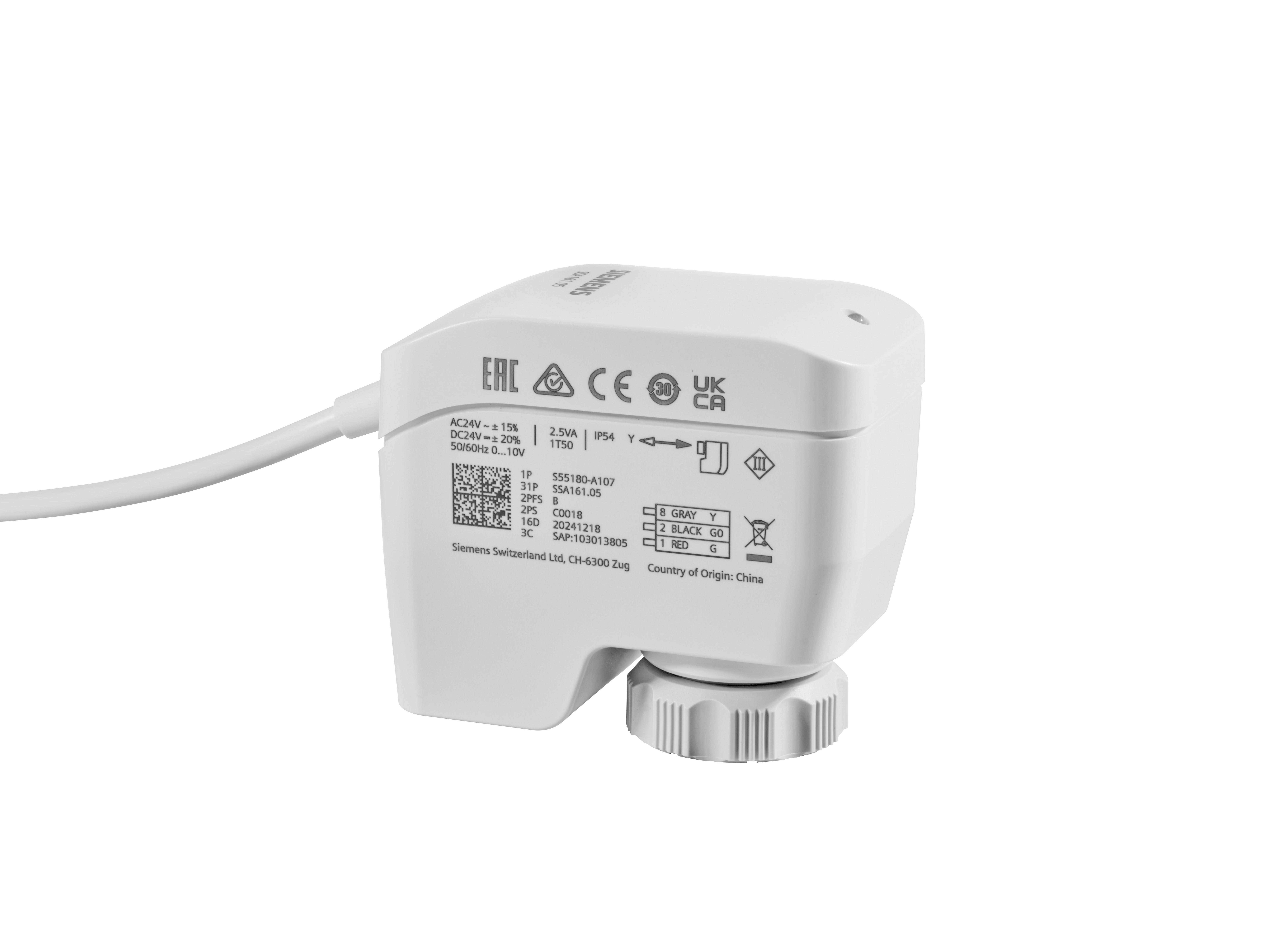 Elektromotorische Stellantriebe 100 N für Ventile mit 1.2 bis 6.5 mm Hub