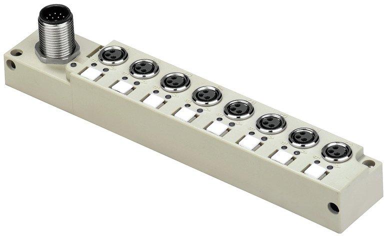 Passiver Sensor-/Aktor-Verteiler (ohne Leitung) Komplett-Modul Mit M12 Abgang 12