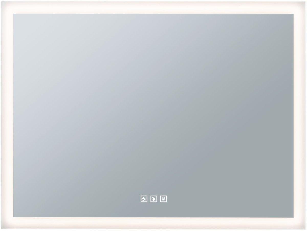 Decken/Wandleuchte HomeSpa Mirra eckig IP44 LED 22W 800x600mm Spiegel