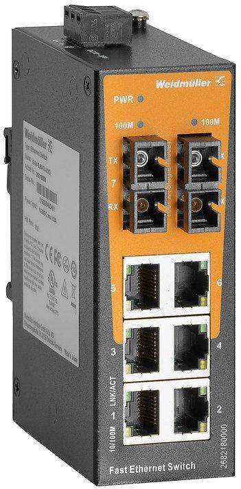 Netzwerk-Switch (unmanaged) unmanaged Fast Ethernet Anzahl Ports: 6x RJ45 2x SC