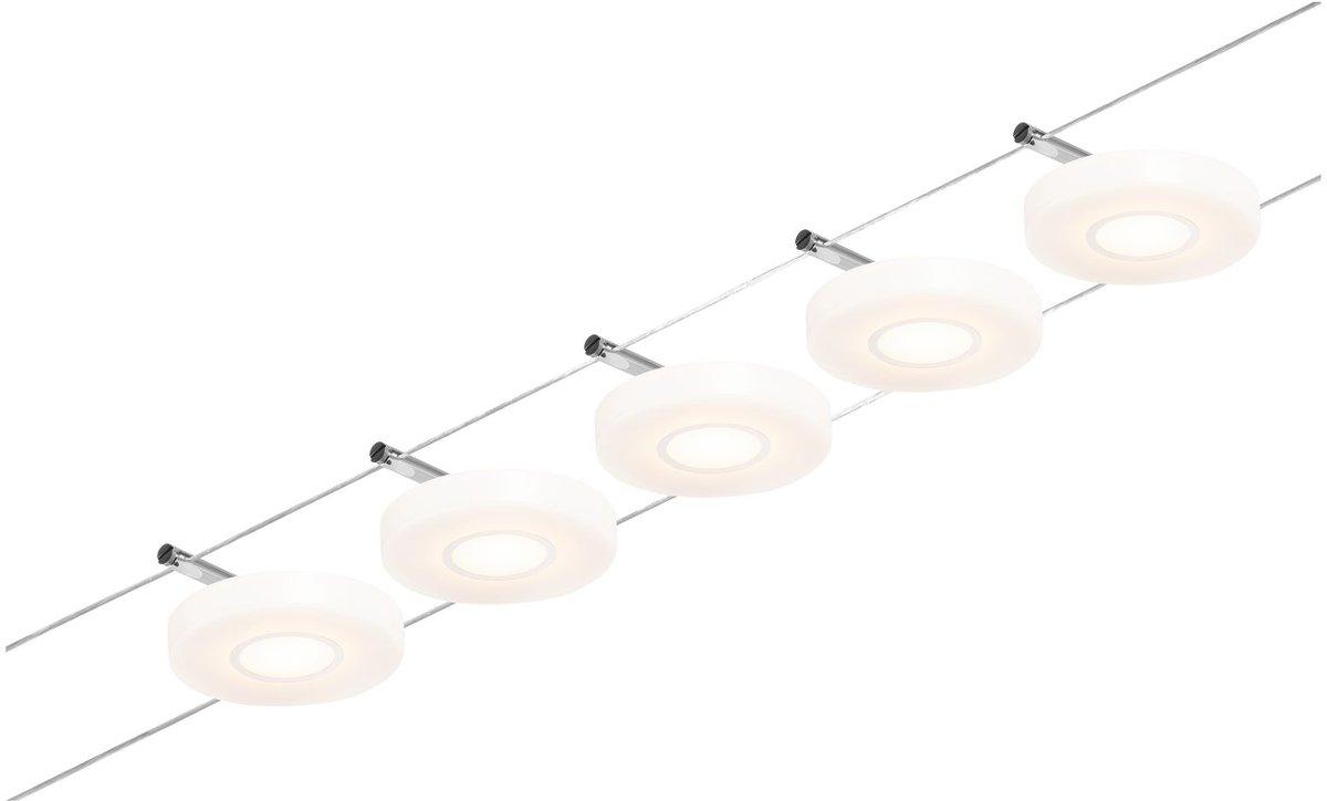 Wire Systems Seilsystem Set DiscLED 5x4,5W Chrom-matt