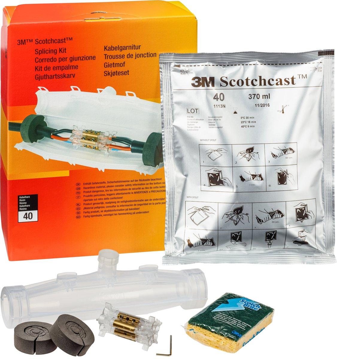 3M Scotchcast 92-NBA 6 Gießharz-Verbindungsgarnitur 0,6/1 kV 4x70-120/5x50-95