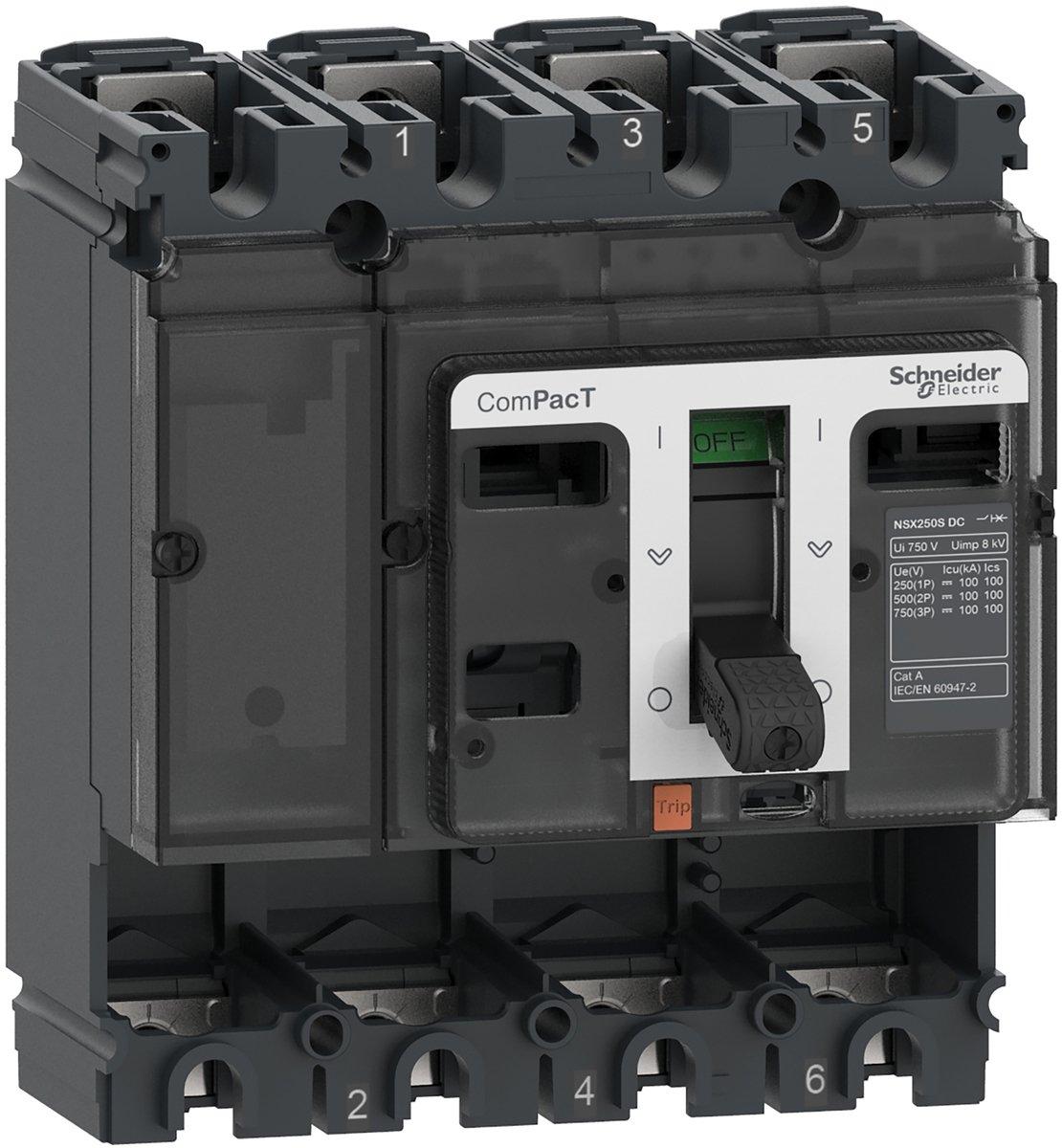 Kompaktleistungsschalter Grundschalter ComPacT NSX250F DC 250 A 4P 36kA/750 VDC