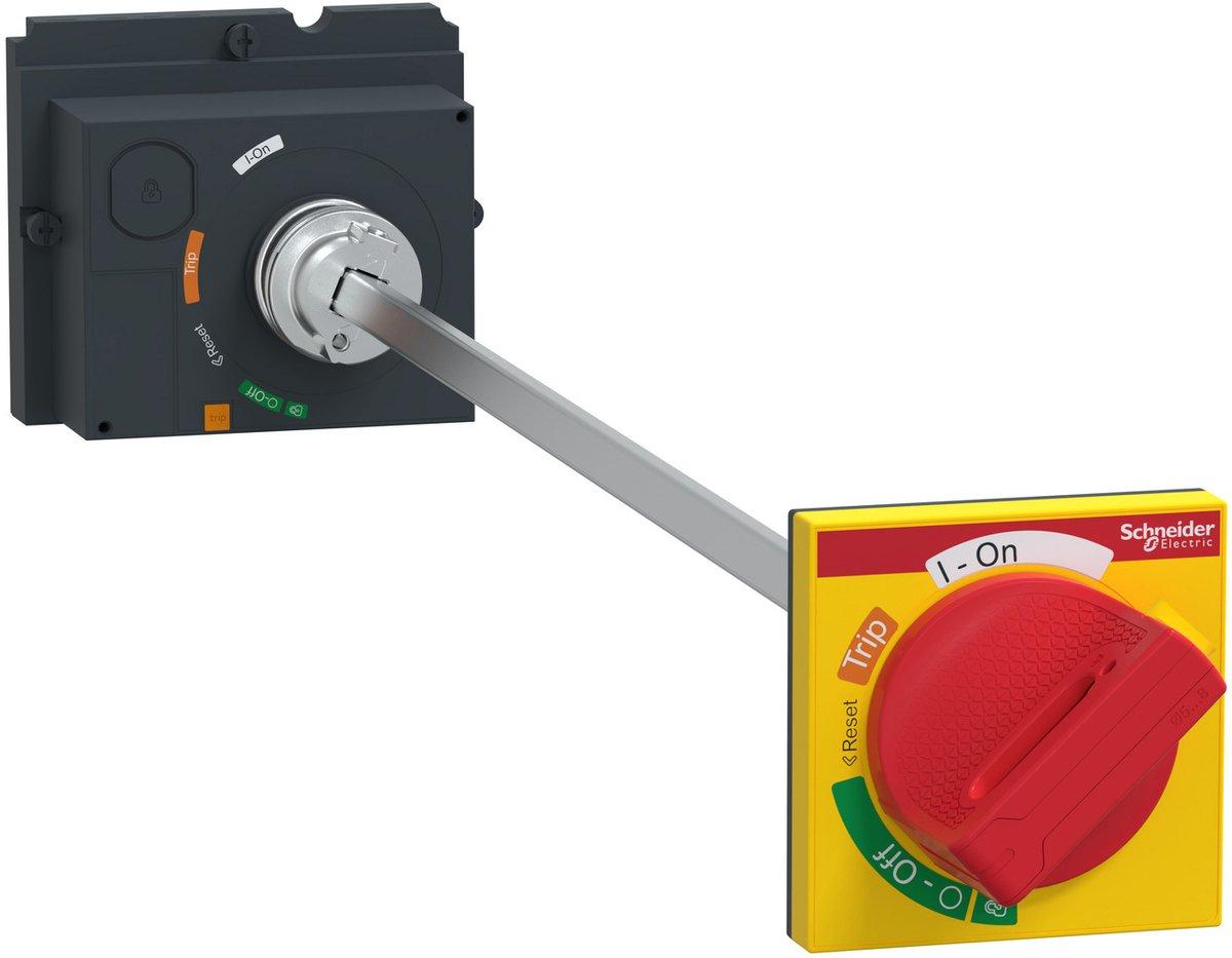 Drehantrieb mit Türkupplung für Griff rot/gelb, Achsenlänge 185 bis 600 mm, IP55