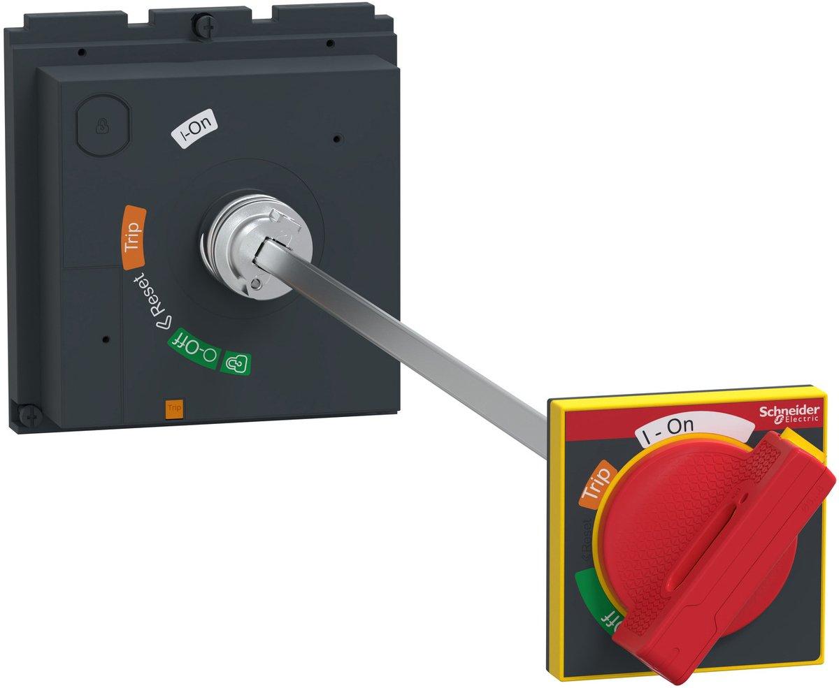 Drehantrieb mit Türkupplung Griff rot/gelb, Achsenlänge 209 bis 600 mm, IP55