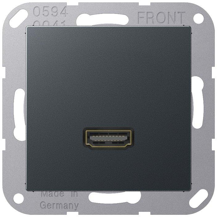 Multimedia-Anschlusssystem HDMI, Serie A, anthrazit matt
