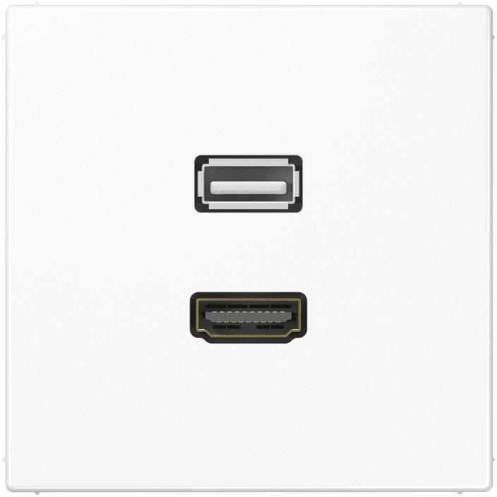 Multimedia-Anschlusssystem HDMI / USB&nbsp;2.0, Serie LS, alpinweiß