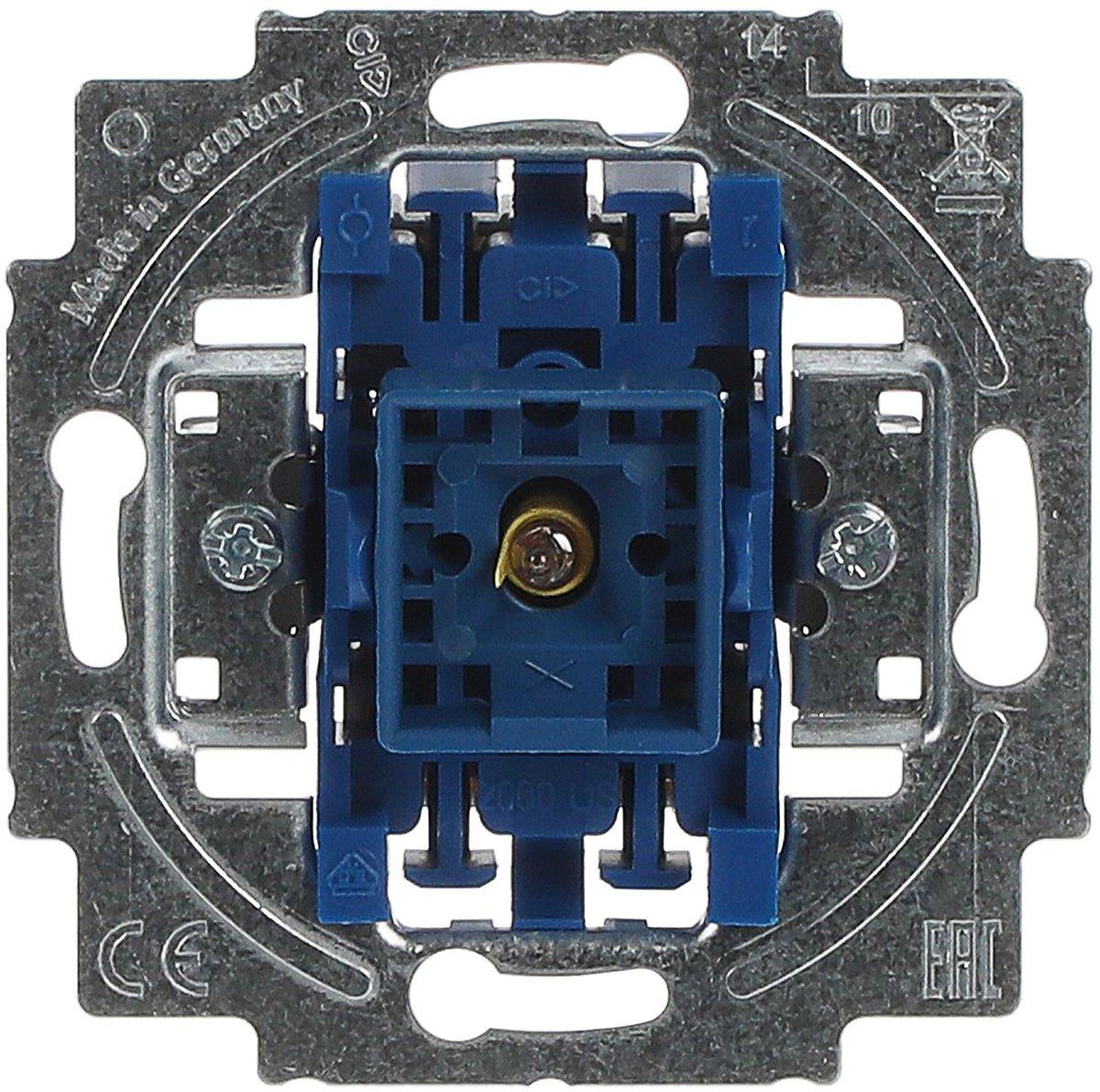 Wippkontrollschalter-Einsatz Ausschalter 2-polig mit Glimmlampe - orange 10 A