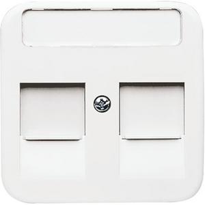 Zentralscheibe Modular-Jack-Einsatz 2-fach alpinweiß - Reflex SI