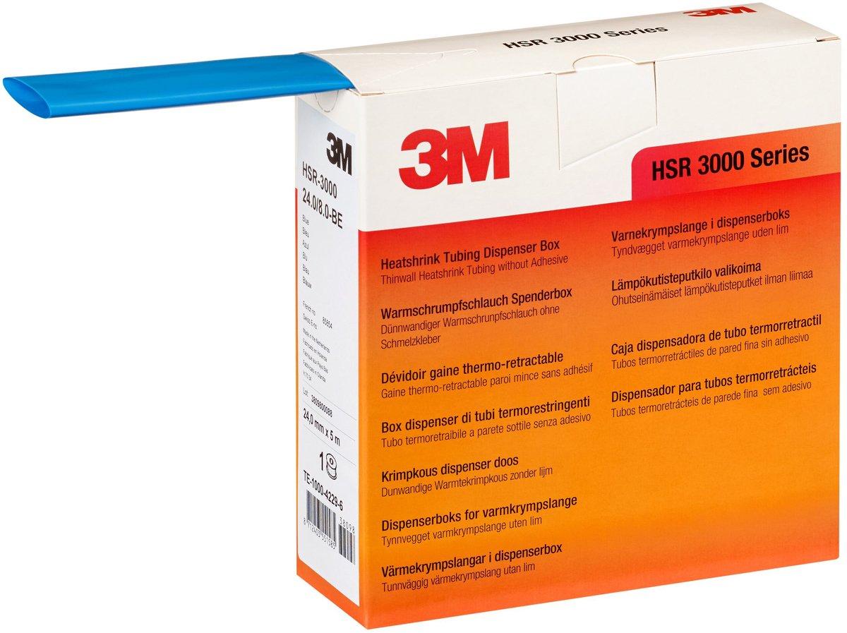 Warmschrumpfschlauch dünnwandig o. Schmelzkleber 18/6mm 3:1 blau Box