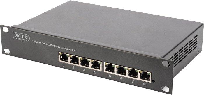 DIGITUS 8-Port Gigabit Switch 10 Zoll Unmanaged