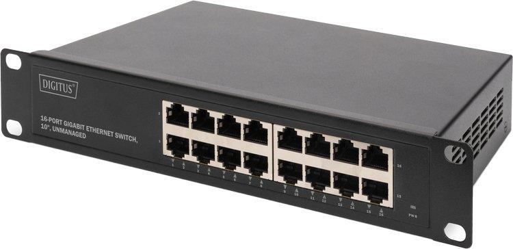 DIGITUS 16-Port Gigabit Switch 10 Zoll Unmanaged