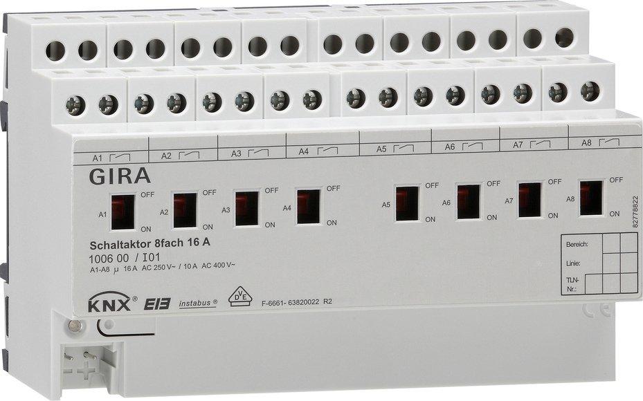 Schaltaktor 8-fach 16 A KNX/EIB REG