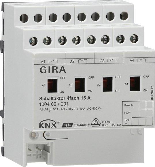 Schaltaktor 4-fach 16 A KNX/EIB REG